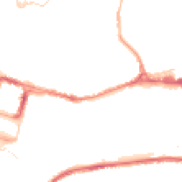 Night-time road noise heatmap for BS8 4TY