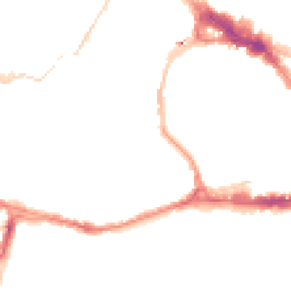 Night-time road noise heatmap for BS8 4UH