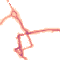Night-time road noise heatmap for CA1 1HT