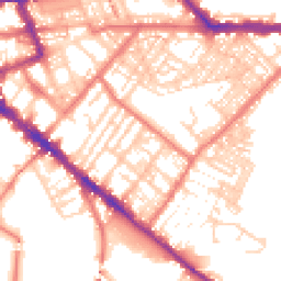 Daytime road noise heatmap for CA1 2HD