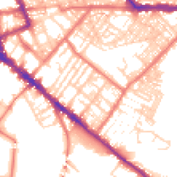 Daytime road noise heatmap for CA1 2HQ