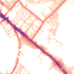 Daytime road noise heatmap for CA1 2LH