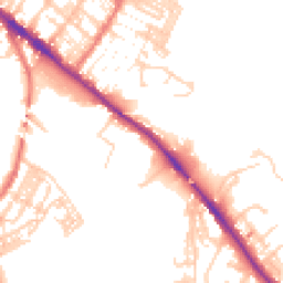 Daytime road noise heatmap for CA1 2PH