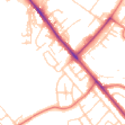 Daytime road noise heatmap for CA1 2RA