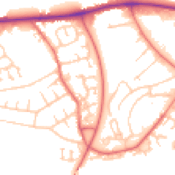 Daytime road noise heatmap for CA1 2TA