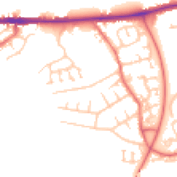 Daytime road noise heatmap for CA1 2TU