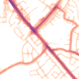 Daytime road noise heatmap for CA1 3DB