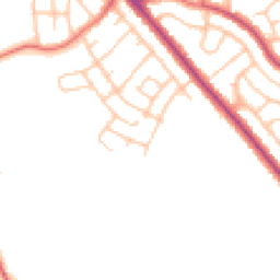 Daytime road noise heatmap for CA1 3DE