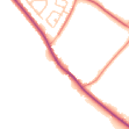 Daytime road noise heatmap for CA1 3DW