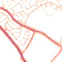 Daytime road noise heatmap for CA1 3PD