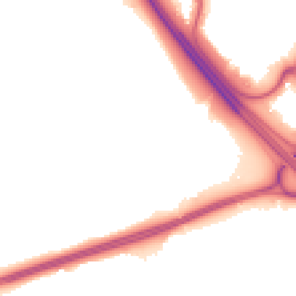 Night-time road noise heatmap for CA11 0DR