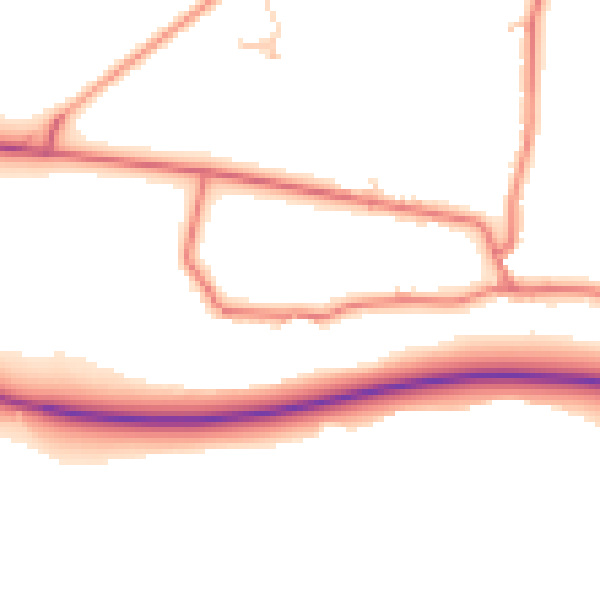 Daytime road noise heatmap for CA11 0FT