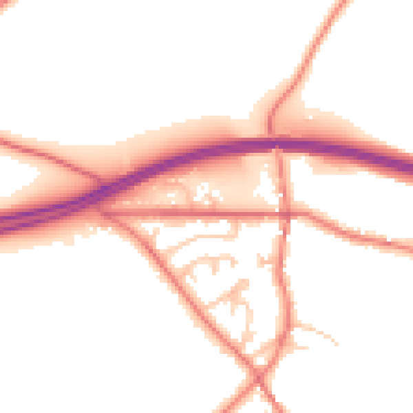 Daytime road noise heatmap for CA11 0HF