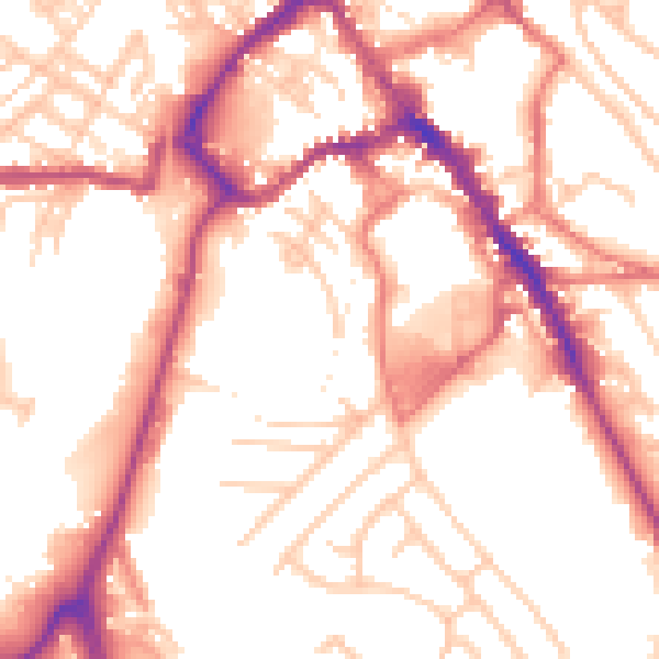 Daytime road noise heatmap for CA11 7DX