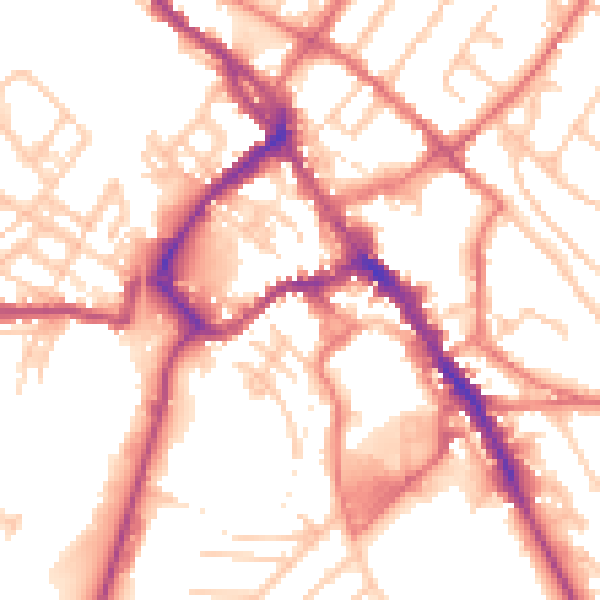 Daytime road noise heatmap for CA11 7HT