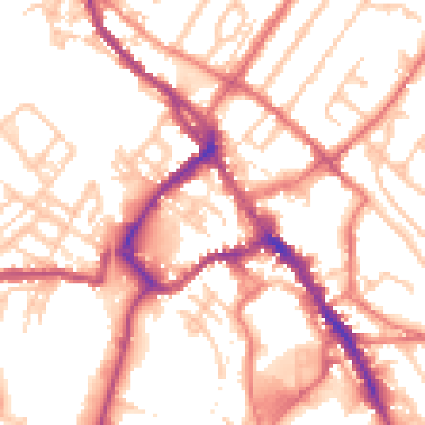 Daytime road noise heatmap for CA11 7LQ