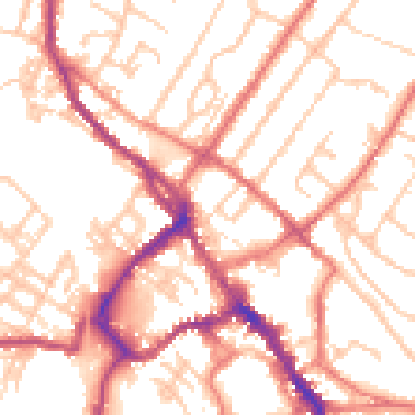 Daytime road noise heatmap for CA11 7PR