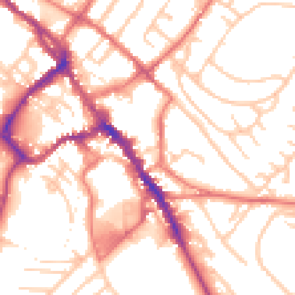 Daytime road noise heatmap for CA11 7XP