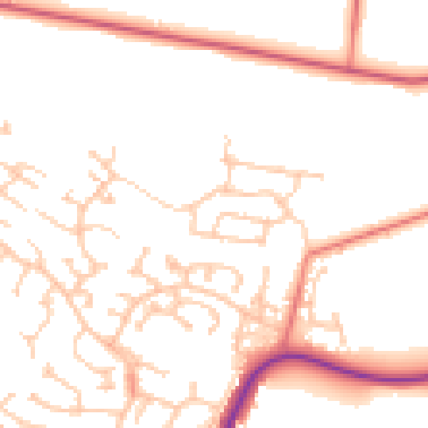 Daytime road noise heatmap for CA11 8EG