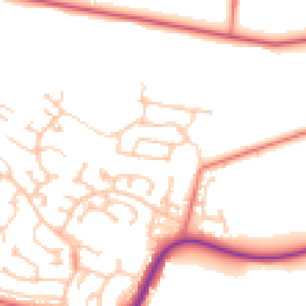 Daytime road noise heatmap for CA11 8EQ