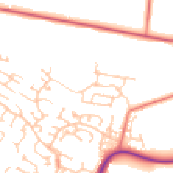Daytime road noise heatmap for CA11 8FA