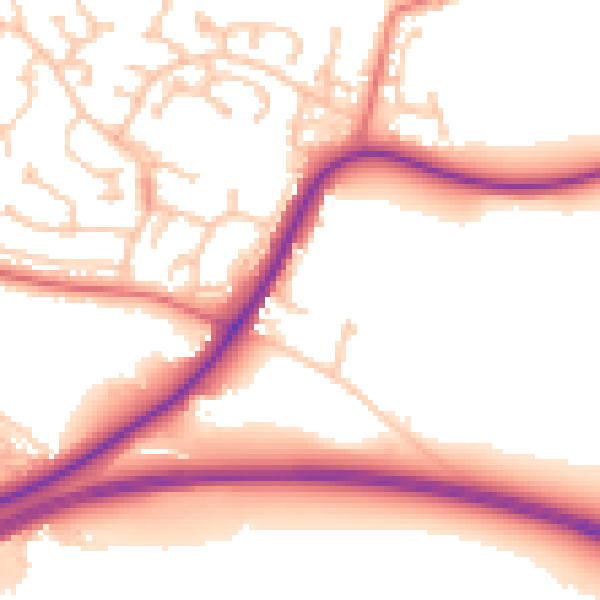 Daytime road noise heatmap for CA11 8RU