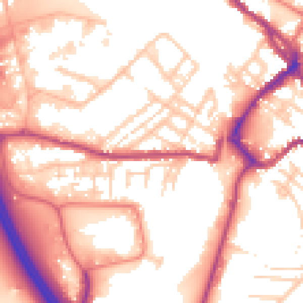 Daytime road noise heatmap for CA11 9DY