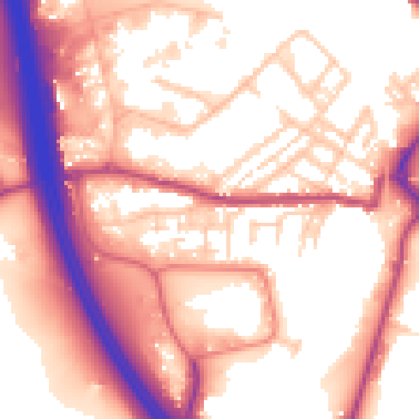 Daytime road noise heatmap for CA11 9EG