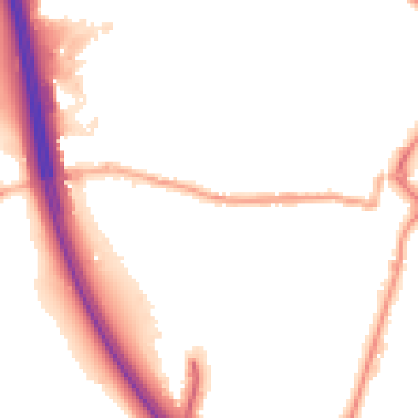 Night-time road noise heatmap for CA11 9EG