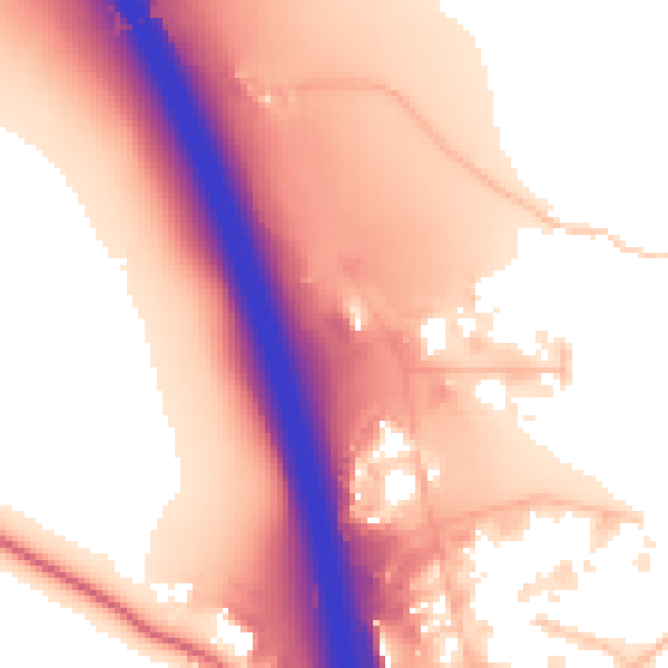 Daytime road noise heatmap for CA11 9FD