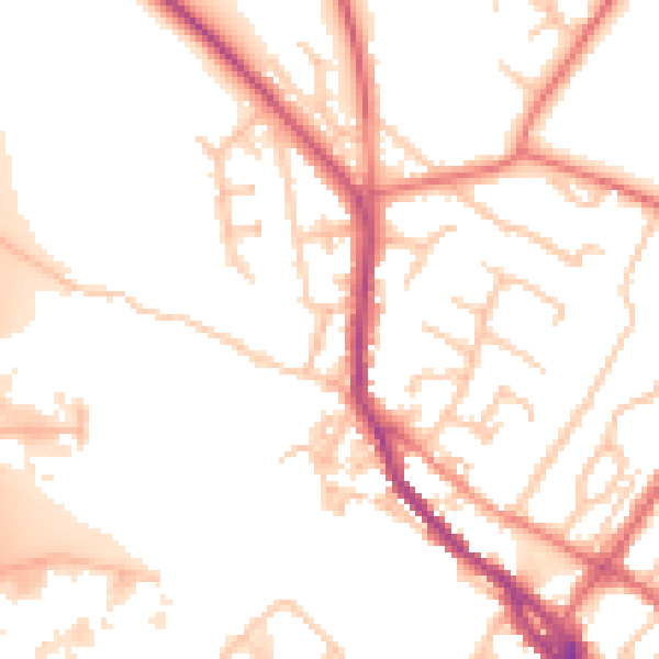 Daytime road noise heatmap for CA11 9HZ
