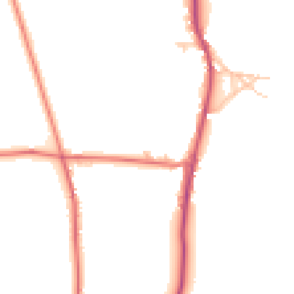 Daytime road noise heatmap for CA11 9LU