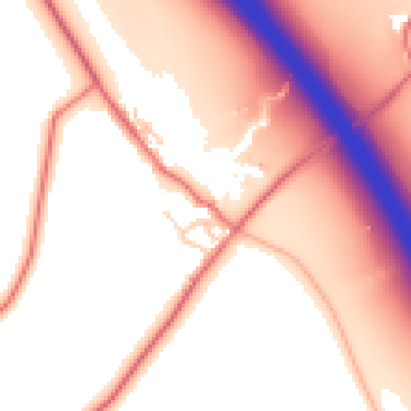 Daytime road noise heatmap for CA11 9QJ
