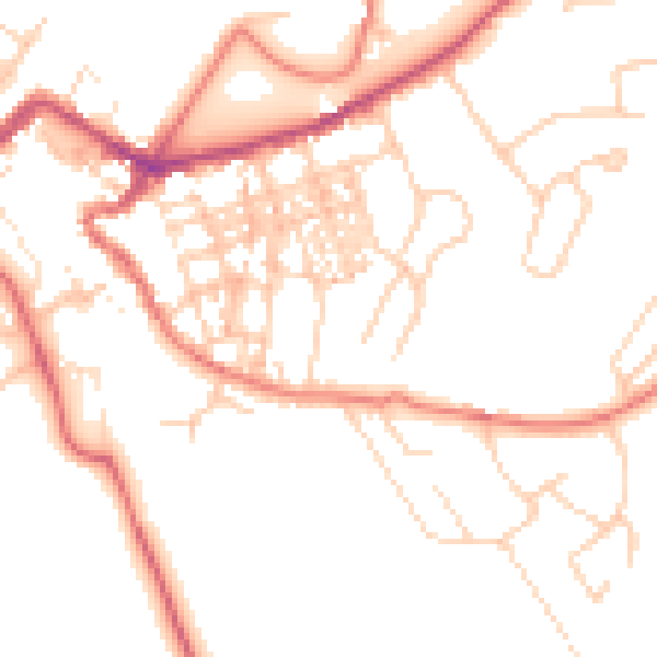 Daytime road noise heatmap for CA12 4AB