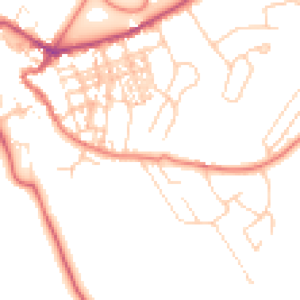 Daytime road noise heatmap for CA12 4AG