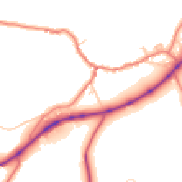 Daytime road noise heatmap for CA12 4AL
