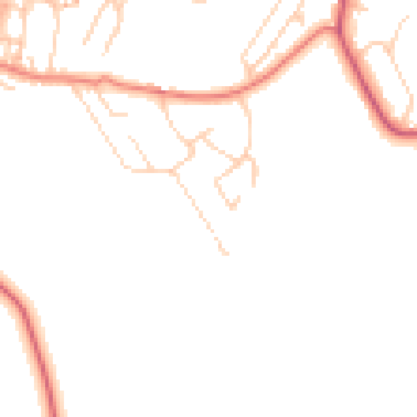 Daytime road noise heatmap for CA12 4AN
