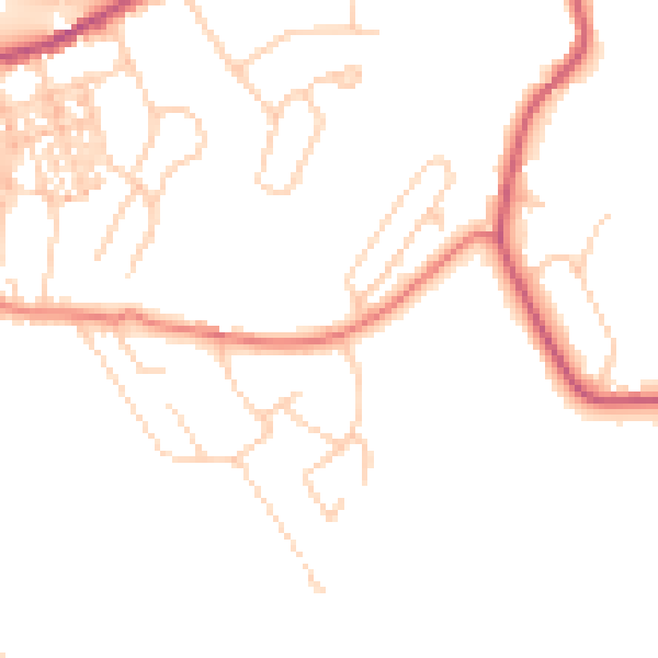Daytime road noise heatmap for CA12 4AS