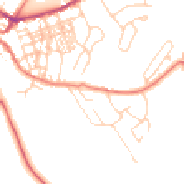Daytime road noise heatmap for CA12 4AW