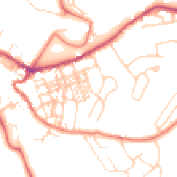 Daytime road noise heatmap for CA12 4BY