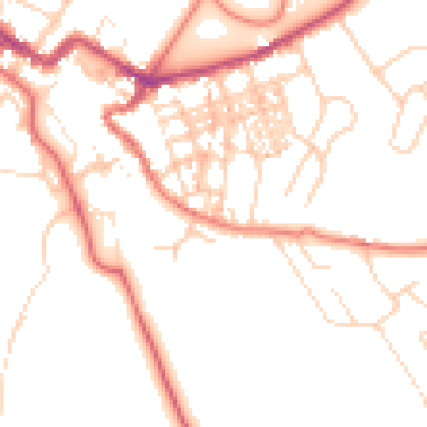 Daytime road noise heatmap for CA12 4DL