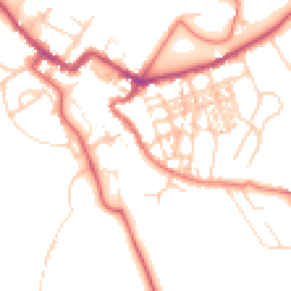 Daytime road noise heatmap for CA12 4EX