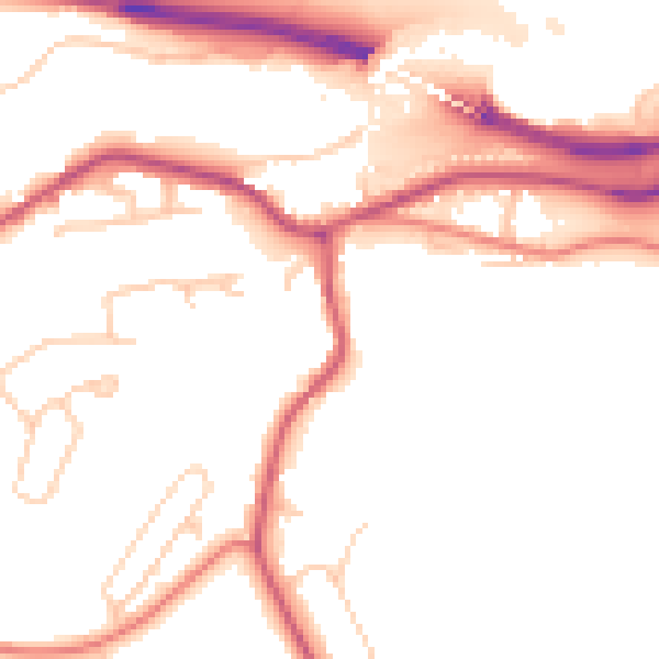 Daytime road noise heatmap for CA12 4LS