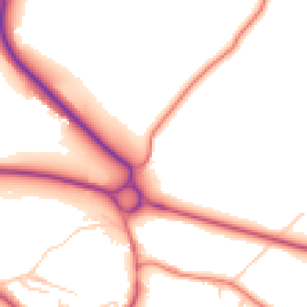 Daytime road noise heatmap for CA12 4PF