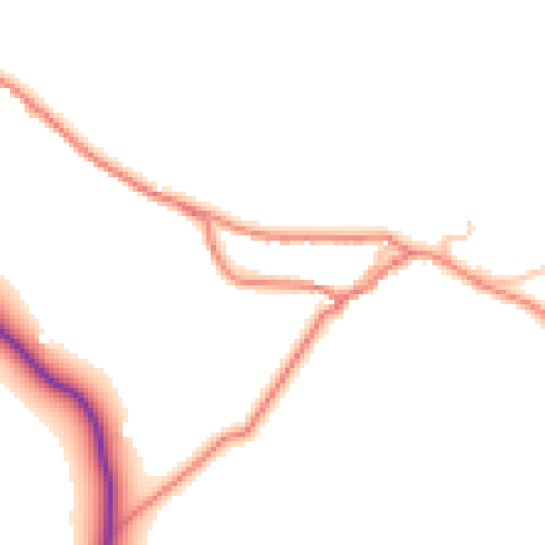 Daytime road noise heatmap for CA12 4PW