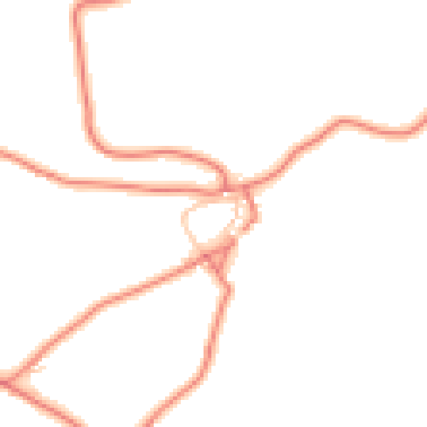 Daytime road noise heatmap for CA12 4QT