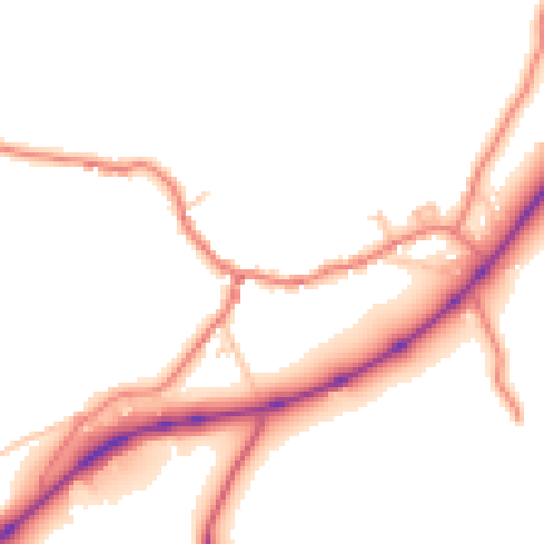 Daytime road noise heatmap for CA12 4SH
