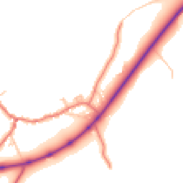 Daytime road noise heatmap for CA12 4SP