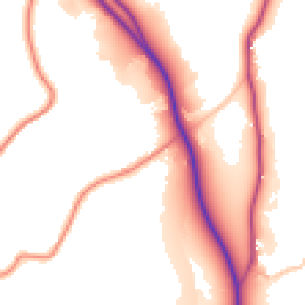 Daytime road noise heatmap for CA12 4TG