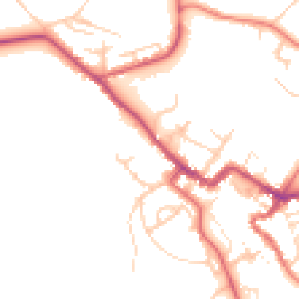 Daytime road noise heatmap for CA12 5BF